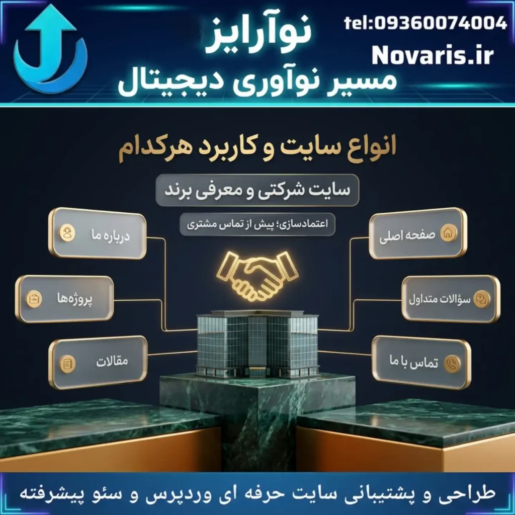 انواع سایت و کاربرد هرکدام